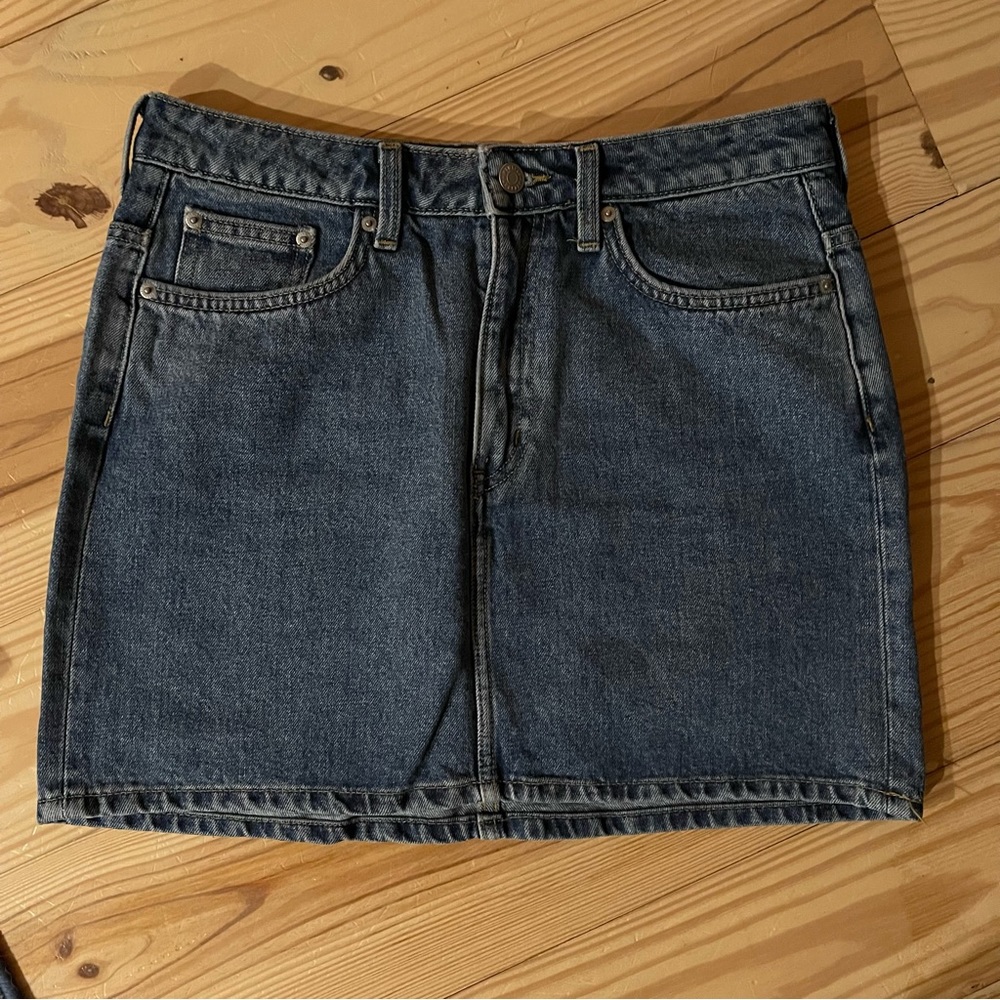 Weekday Blue Denim Mini Skirt